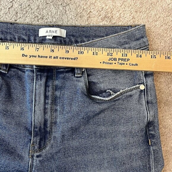 Arne Women's Cotton Stretch Medium Wash Blue Denim Skinny Ankle Jeans Size 30 - Picture 8 of 10